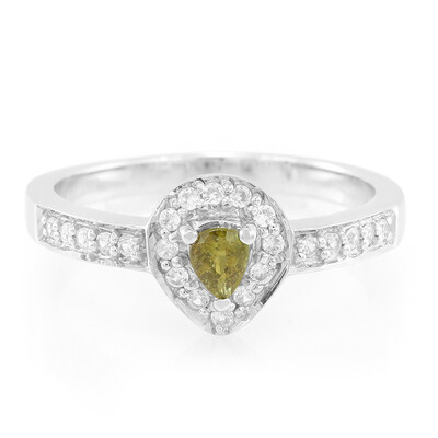 Bague en argent et Tourmaline cuprifère