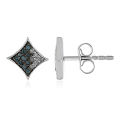 Boucles d'oreilles en argent et Diamant I3 (J)
