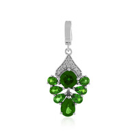 Pendentif en argent et Diopside de Russie