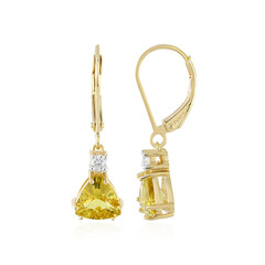 Boucles d'oreilles en argent et Apatite dorée