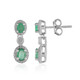 Boucles d'oreilles en argent et Emeraude de Zambie
