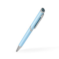 Stylo en laiton et Topaze bleu ciel