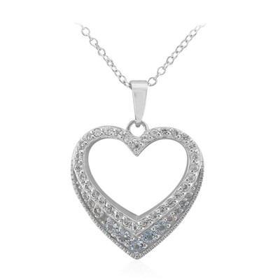 Collier en argent et Topaze bleu ciel