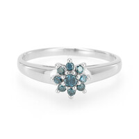 Bague en argent et Diamant fantaisie