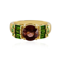 Bague en argent et Zircon acajou (Adela Silber)