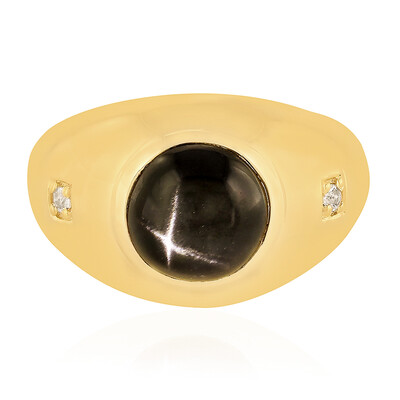 Bague en argent et Diopside étoilé d'Inde