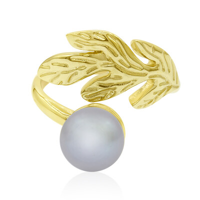 Bague en argent et Perle de culture d'eau douce (TPC)