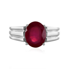 Bague en argent et Rubis de Madagascar