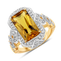 Bague en or et Béryl doré (SUHANA)