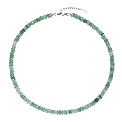 Collier en argent et Aventurine verte