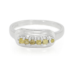 Bague en argent et Diamant fantaisie