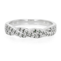 Bague en argent et Diamant fantaisie
