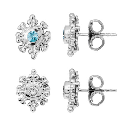 Boucles d'oreilles en argent et Zircon de Ratanakiri (Dallas Prince Designs)