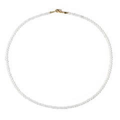 Collier en argent et Pierre de Lune arc-en-ciel