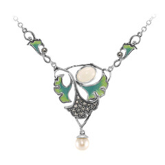 Collier en argent et Opale blanche