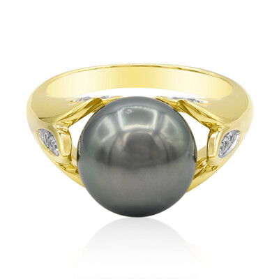 Bague en argent et Perle de culture de Tahiti (TPC)