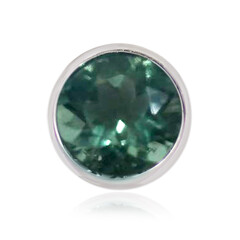 Pendentif en argent et Fluorite bleu pétrole