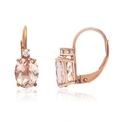 Boucles d'oreilles en or et Morganite AAA