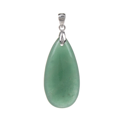 Pendentif en argent et Aventurine verte