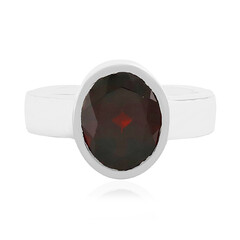 Bague en argent et Grenat du Mozambique