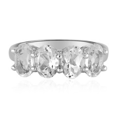 Bague en argent et Topaze blanche