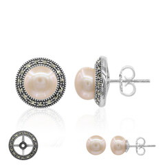 Boucles d'oreilles en argent et Perle de culture d'eau douce