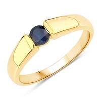 Bague en argent et Saphir bleu