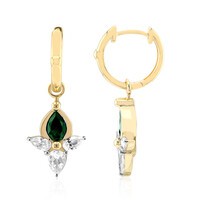 Boucles d'oreilles en or et Tourmaline verte du Brésil (Remy Rotenier)