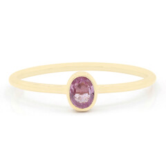 Bague en or et Saphir parme