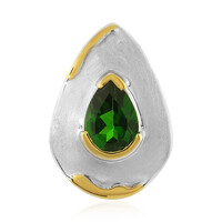 Pendentif en argent et Diopside de Russie