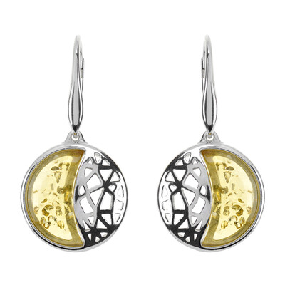 Boucles d'oreilles en argent et Ambre baltique (dagen)