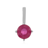 Pendentif en argent et Saphir rose de Madagascar