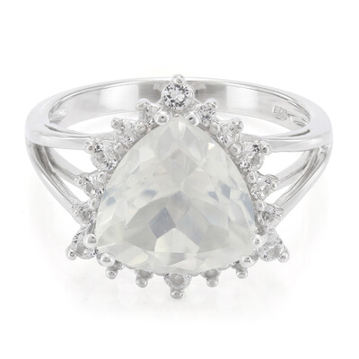 Bague en argent et Quartz Lune glacée