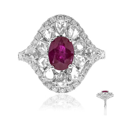 Bague en or et Rubis AAA du Mozambique (CIRARI)