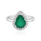 Bague en argent et Onyx vert