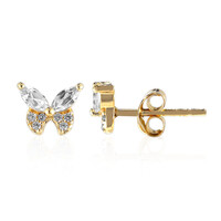 Boucles d'oreilles en argent et Topaze blanche
