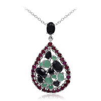 Collier en argent et Saphir noir