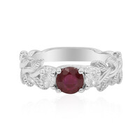 Bague en argent et Rubis de Madagascar