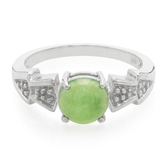 Bague en argent et Chrysoprase impériale