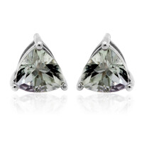 Boucles d'oreilles en argent et Tanzanite non chauffée