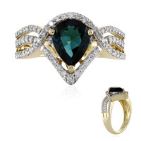 Bague en or et Indicolite du Brésil (AMAYANI)