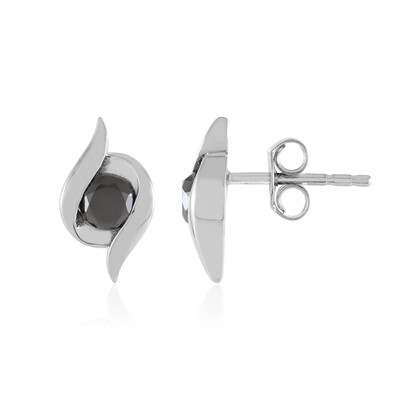 Boucles d'oreilles en or et Diamant noir