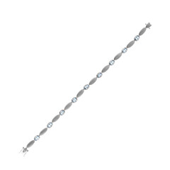 Bracelet en platine et Aigue-Marine Santa Maria (CUSTODANA)