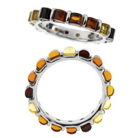 Bague en argent et Ambre baltique