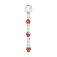 Pendentif en argent et Rubis rouge du soir