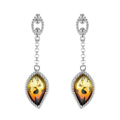 Boucles d'oreilles en argent et Ambre baltique (dagen)