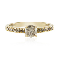 Bague en or et Diamant chocolat I3