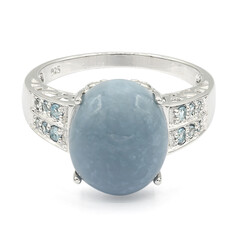 Bague en argent et Opale bleue