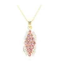 Collier en or et Saphir Padparadscha non chauffé (AMAYANI)