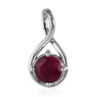 Pendentif en argent et Rubis du Kenya